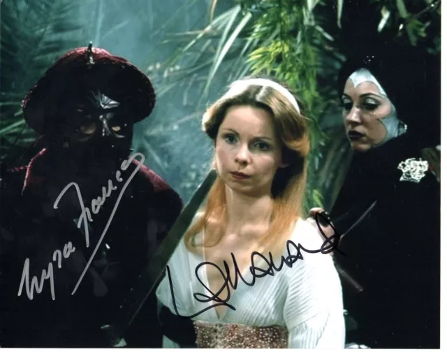 Doctor Who Double Signed 10x8 Col Photo Autographed by Lalla Ward & Unknown