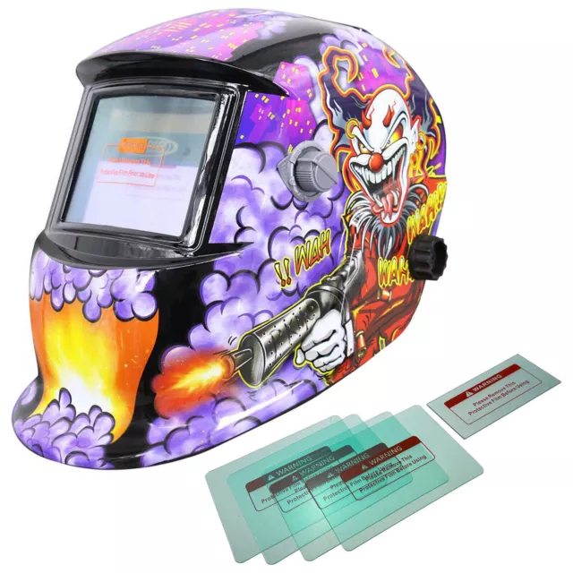 Auto Darkening Solar Power Welding Helmet Welders Mask Grinding UK - Clown