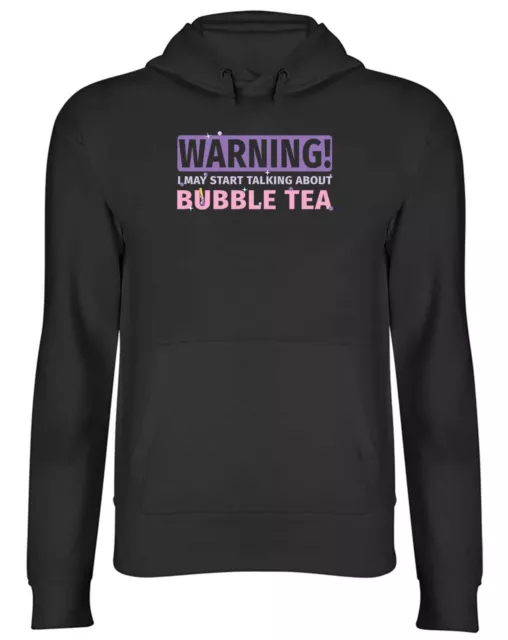 Bubble Tea Hoodie Men Womens Warning May Start Talking About Bubble Tea Top Gift