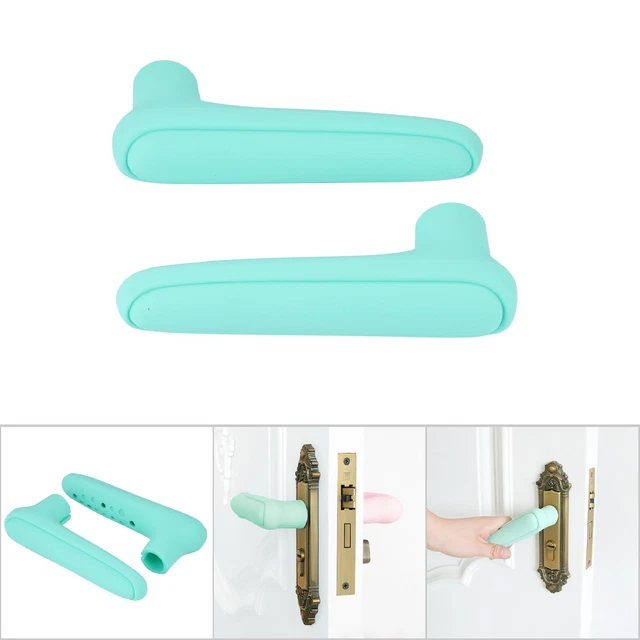 HD 2pcs Household Baby Silicone Safety Door Handle Knob Protective Cover Gloves