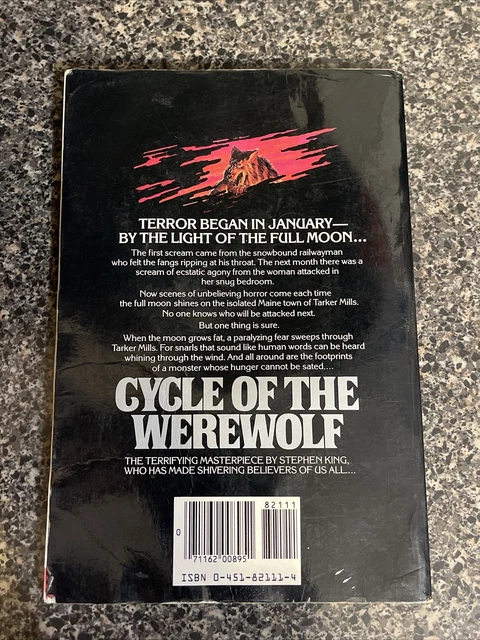 Werewolf Book First CYCLE OF THE Werewolf By Stephen King First Signet Printing 1985 ...