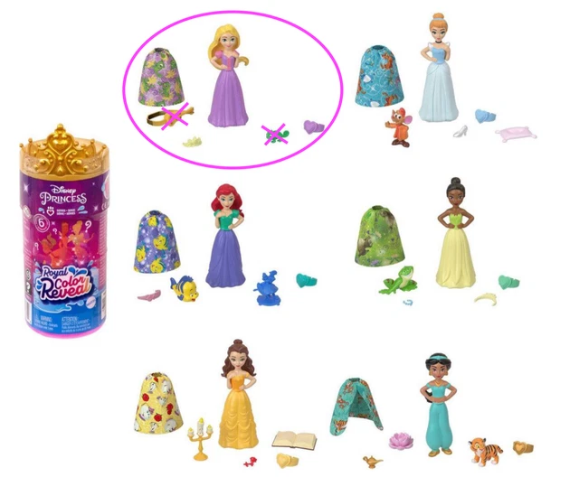 DISNEY PRINCESS ROYAL Color Reveal Doll - Rapunzel - Tangled - w ...