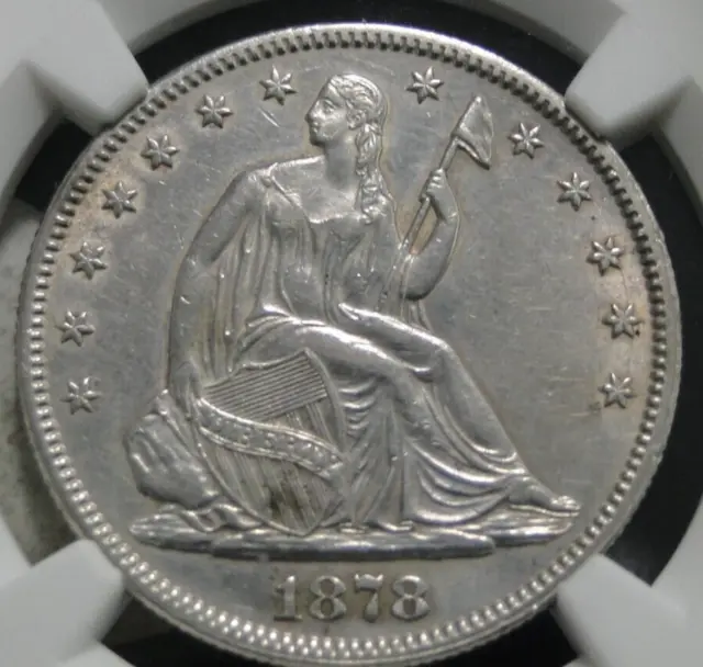 1878 Seated Liberty Half Dollar NGC AU Almost Uncirculated Details