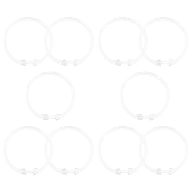 100 Anneaux Pour Store Romain - Blanc 16mm - Anneaux Plastique Pour Fixation Stores - Lot Économique