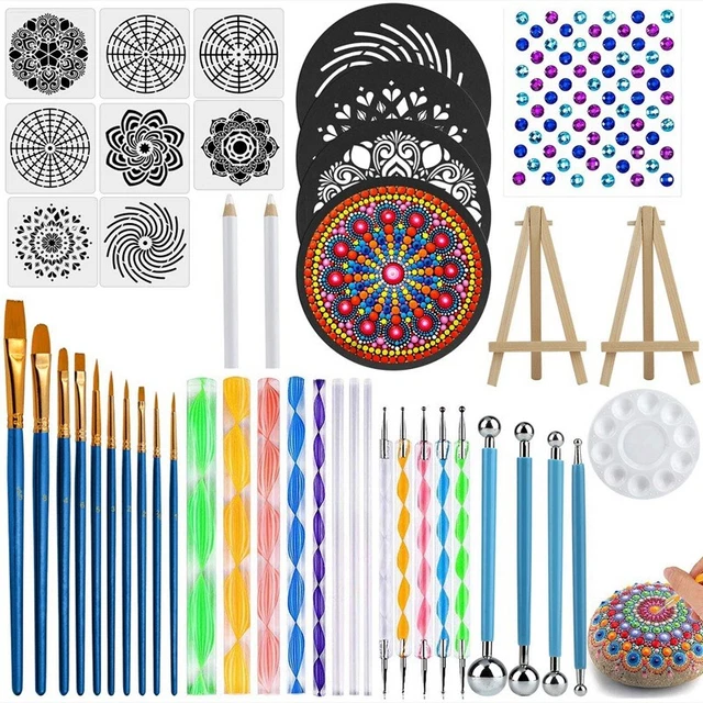 45 Pezzi Set di Strumenti per Punteggiare Mandala, Kit di Strumenti per For R2D3