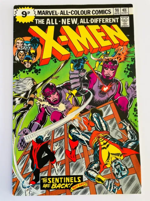 the Uncanny X-MEN # 98 HOT FINE Sentinals 1976 UK Price Variant Marvel Comics