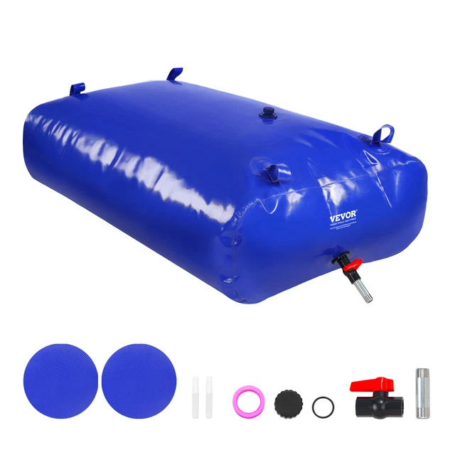 Portable Water From Rever VEVOR PORTABLE WATER Storage Bladder 142.6 Gal 1000D PVC Collapsible ...
