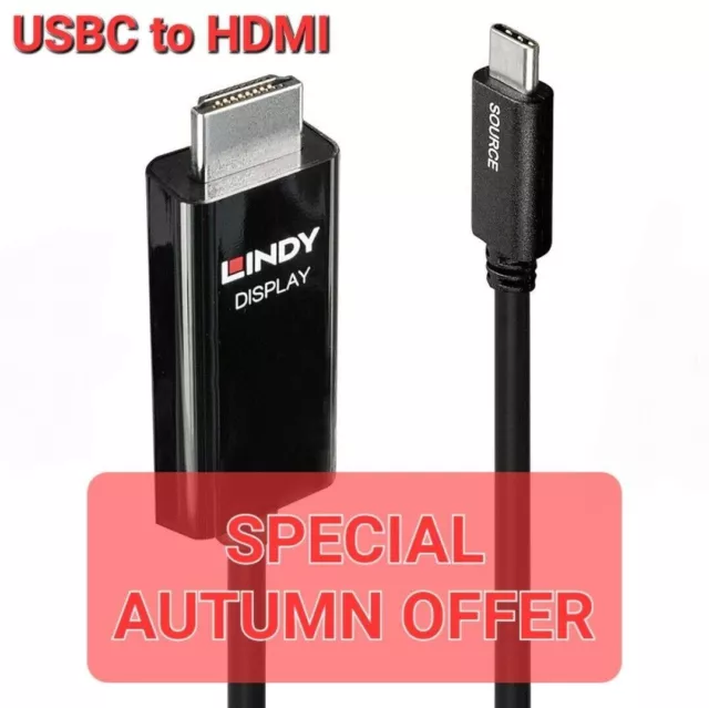 Lindy 1m USB Typ C auf HDMI 4K60HZ Adapterkabel Nr. 43261 2