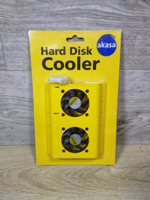 Hard Disk Drive Double Twin Cooler Safe Approved Fan 12V akasa Long Life Yellow