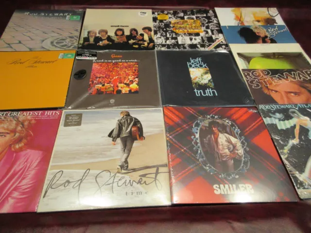 Lot De 14 Lp Rod Stewart Vérifié Rare Truth Beck Ola Faces Édition Limitée Solo