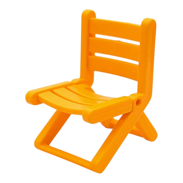 Chaise Pliante Jaune PLAYMOBIL Pour Figurines - Accessoire Maison/camping - Occasion Bon état