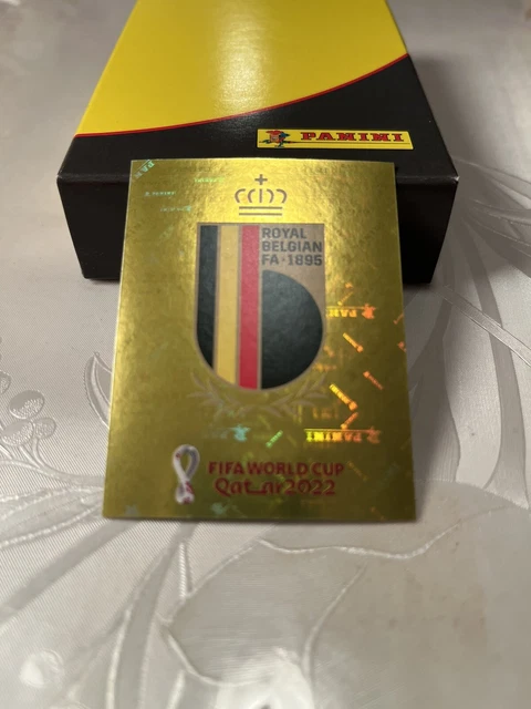 Panini FIFA Fussball-Weltmeisterschaft Katar 2022 Albumaufkleber - BEL2 Belgien Team Abzeichen Folie