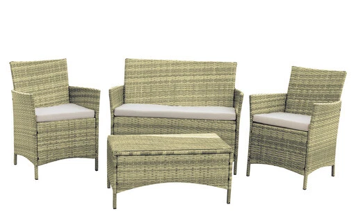 Set Giardino TecTake Polyrattan - Tavolo, Sedie E Panca Con Cuscini - Foto 3