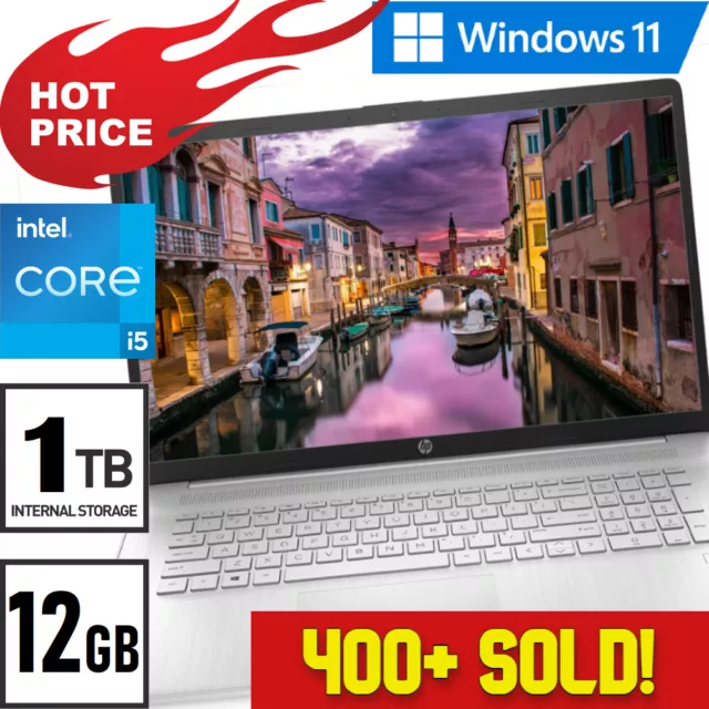 12GB HP Laptop Powerful 17.3" Full-HD Intel Core i5-1155G7 4.50GHz 1TB HDD Win11