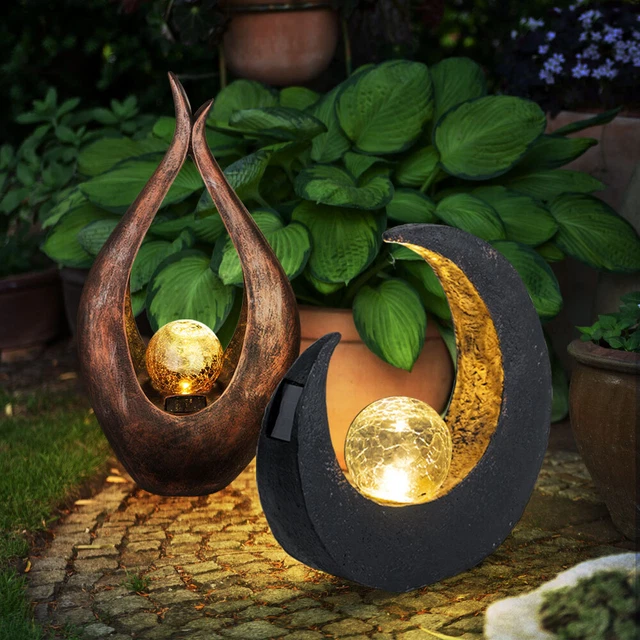 Sunshine Smile Lampe Solaire De Jardin En Forme De Lune