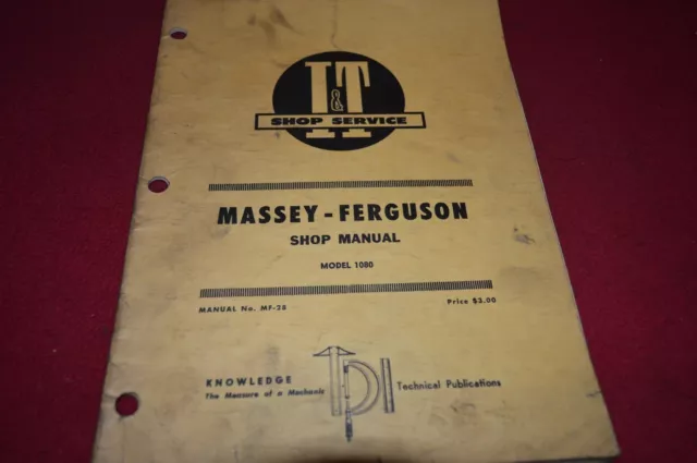 Massey Ferguson 1080 Tractor I&T Shop Manual BVPA