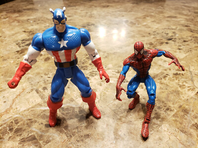 45522 ToyBiz Marvel Bd Team-Up Humain Torche & Spider-Man K-Mart Exclusif Toybiz N0 