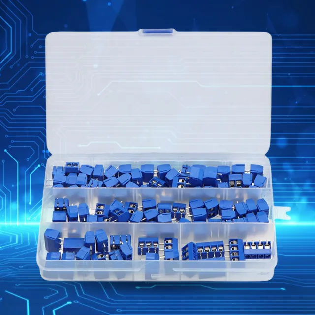 fr 100Pcs KF301-2P/3P/4P Wire Connector PCB Mount Screw Terminal Block Connector