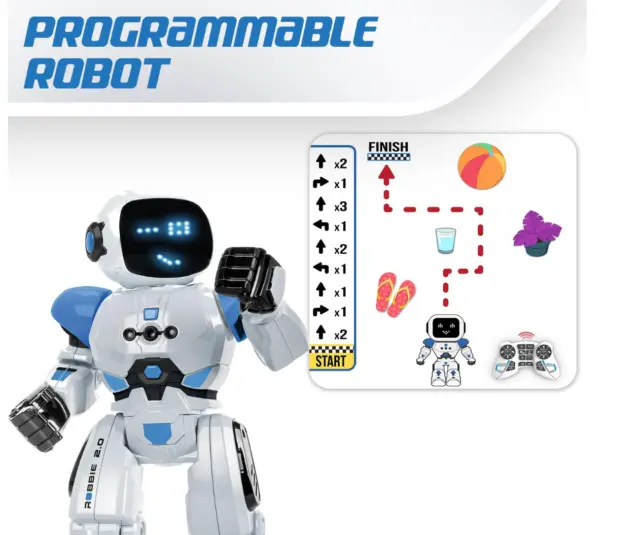 Xtrem Bots - Robbie | Roboter Kinder Programmieren Für Kinder 50 Bewegungen | Bl