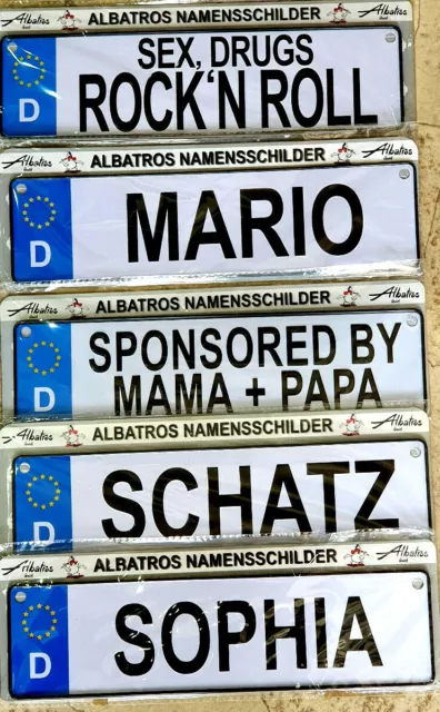 Namensschild / Blechschild mit Namen NEU LARS-Z UND SONDERNAMEN