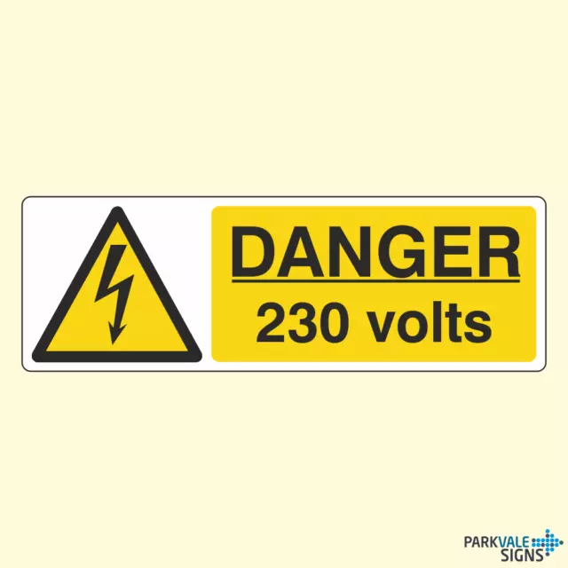 Danger 230 Volts Electrical Warning Sign