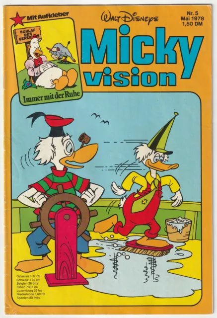 ✪ MICKYVISION #05/1978 ohne Beilage, Ehapa COMIC-HEFT Z1- *Walt Disney