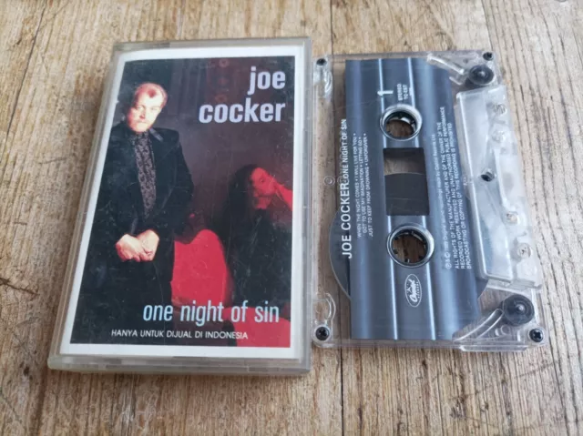 Joe Cocker One Night Of Sin Cassette Audio Tape Official Indonesia Press K7 Mc