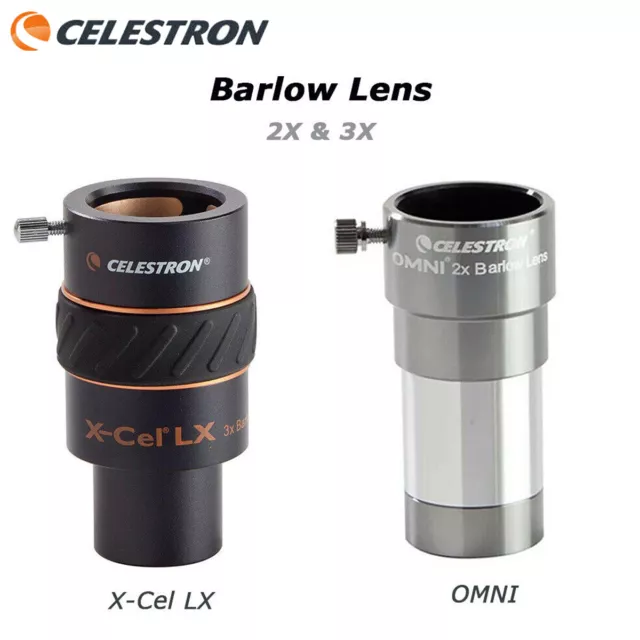 Celestron Barlow Lens 1.25" Omni & X-Cel LX Fully Multi-Coated Less Reflect