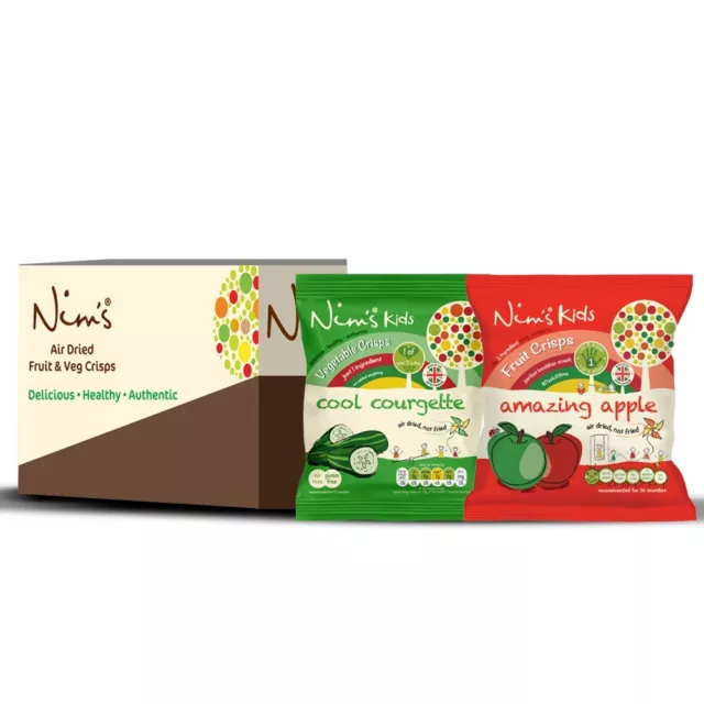Premium Nim's Kids crisps Box - Fruit and Veg Box of 28 Packs