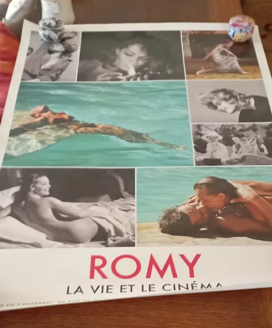 Affiche Romy Schneider Exposition Galerie De L'instant Etat Neuf Carton Epais