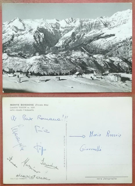 MONTE BONDONE (Trento Alta) - Località VASON sullo sfondo l'Adamello