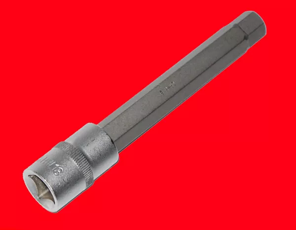 13mm x L-140mm Innensechskant Stecknuss / 6-Kant Steckschlüssel für 1/2" Ratsche