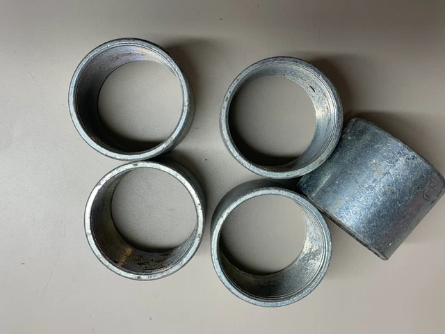 6-PACK 2& STRAIGHT Merchant Steel Coupling With Galvanized Coating £23. ...