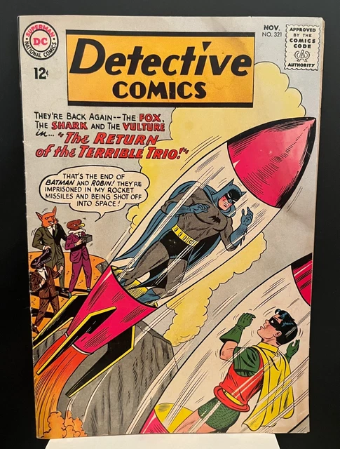 Detective Comics (Vol.1) #321. Batman Robin vs. The Terrible Trio. Silver Age!!