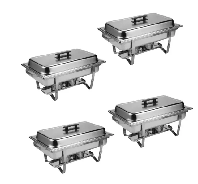 Chafing Dish Buffet Set 4 Pack 9QT Buffet Catering Dish for Home and Outdoor