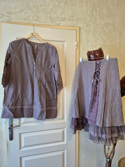 Tailleur 1940 - 1950 d'été en lin rose - Chez Sarah