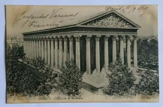 CPA / Old Paris Church of the Madeleine postcard (E26)