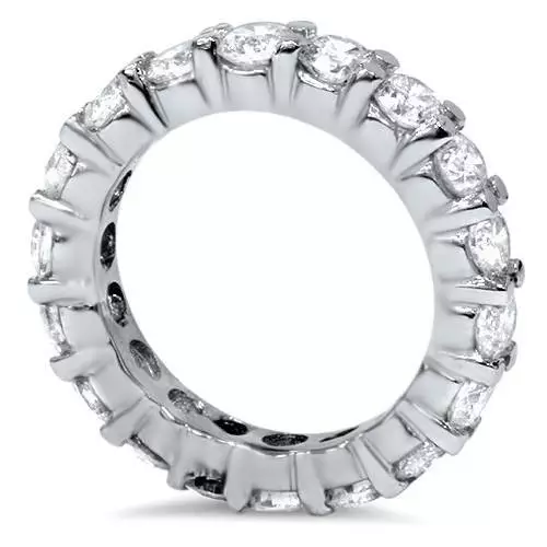 3ct Real Diamond Eternity Wedding White Gold Ring 3