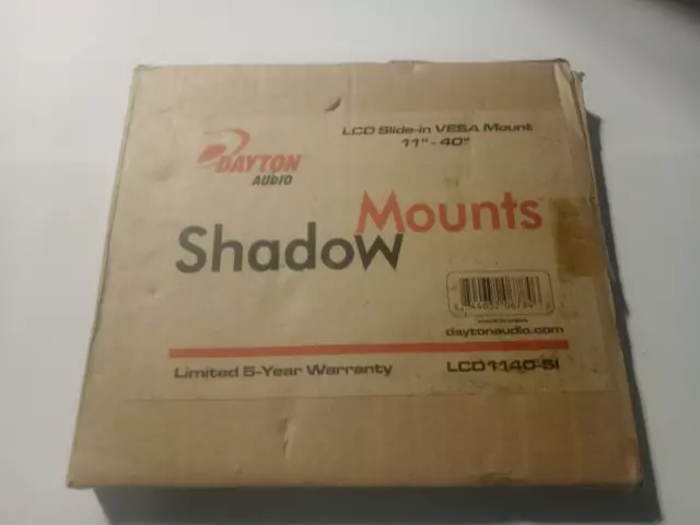 Dayton Audio Shadow Mounts, Lcd Slide-In Vesa Mount, New, 870