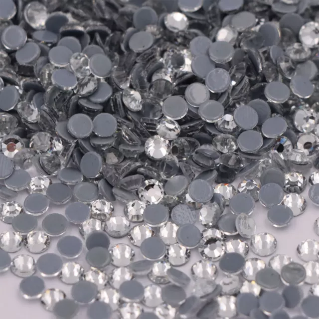 White Clear Crystal AB FlatBack Rhinestones Glass Stone Beads for
