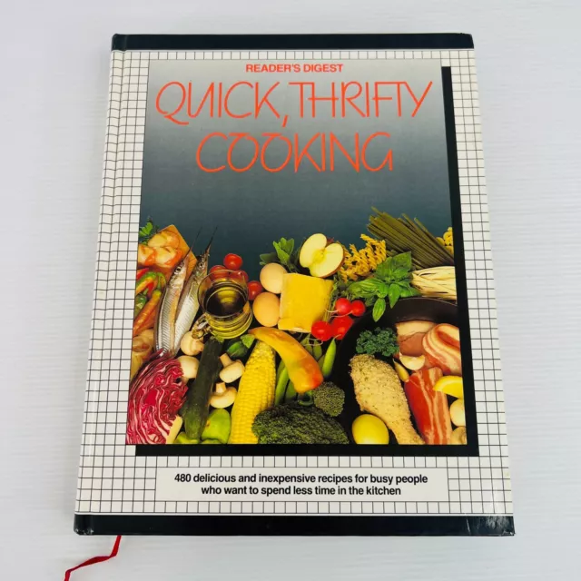 QUICK THRIFTY COOKING Cookbook Hardcover Vintage Recipe Book by Reader