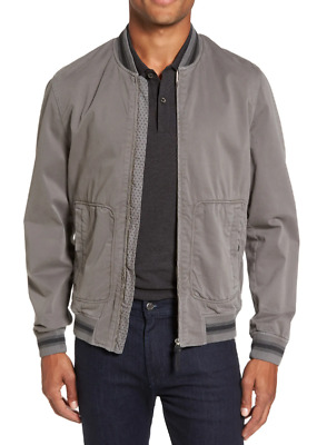 Ted Baker Men's Robot Laundered EX Slim Fit Bomber Jacket In Grey SZ. Ted-5 (XL)