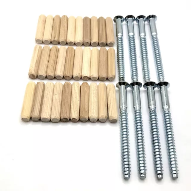 Hardware Kit for IKEA EXPEDIT 2x4 Shelf - All Screws (104323) & Dowels (101352)