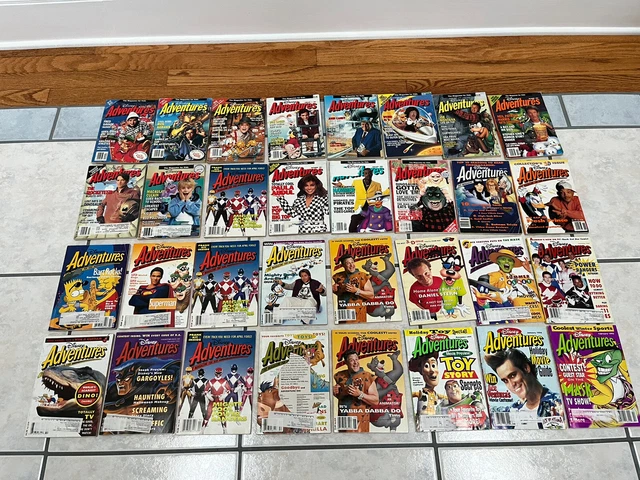 Walt Disney Adventure Magazine/Digest Lot of 32- 1990,1991,1992,1993,1994,1996