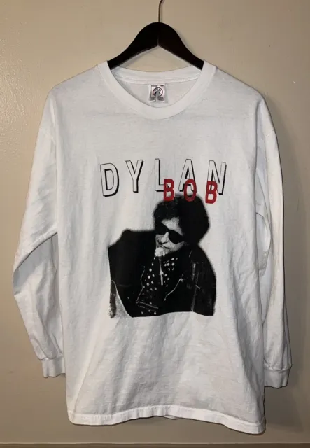 Vintage 1998 Bob Dylan The Never Ending Tour Long Sleeve T Shirt Size L