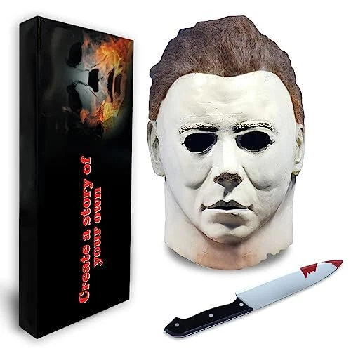 Michael Myers Mask Halloween Full Head Scary Horror Murderer Cosplay-Adult Size*