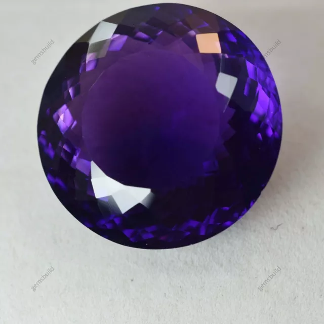 71.20 Ct Natural Russian Purple Amethyst Round Cut CERTIFIED Gemstone Huge Size