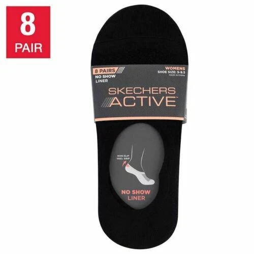 Skechers active no show hot sale socks