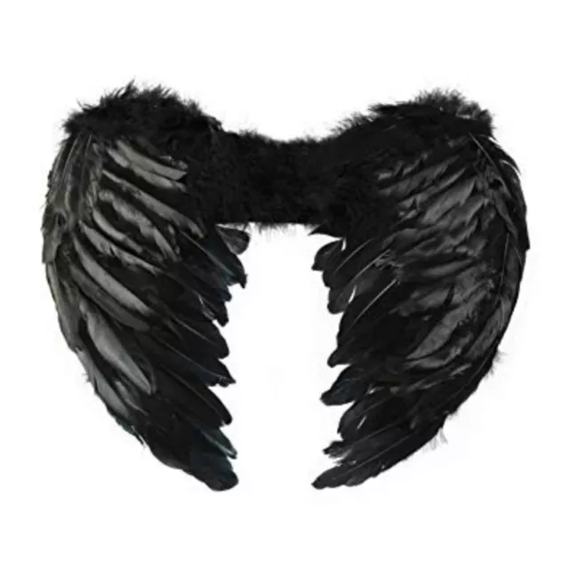 Black Angel Fairy Wings Dark Angel Fancy Dress Halloween Costume Gothic