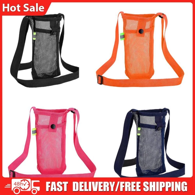 Borsa portabottiglie d'acqua rete borsa portabottiglie regolabile tracolla